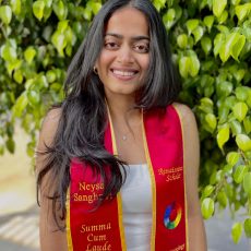 Neysa Sanghavi poses for a graduation portrait. (Photo/Courtesy of Neysa Sanghavi)